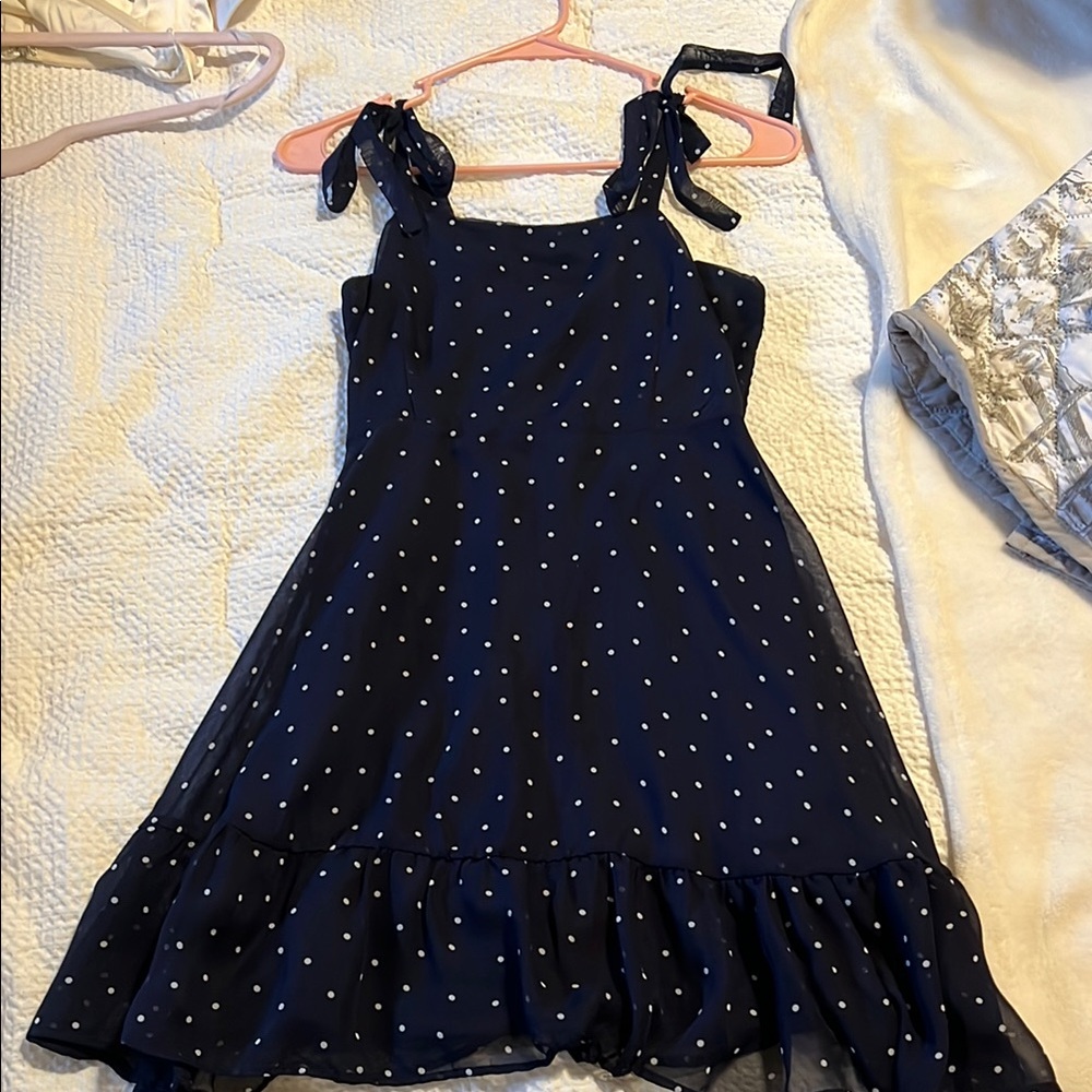 Navy Blue Polka Dot dress